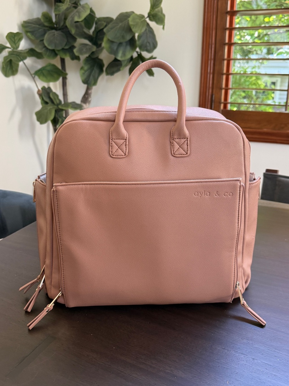 The Ayla Diaper Bag in Caffe